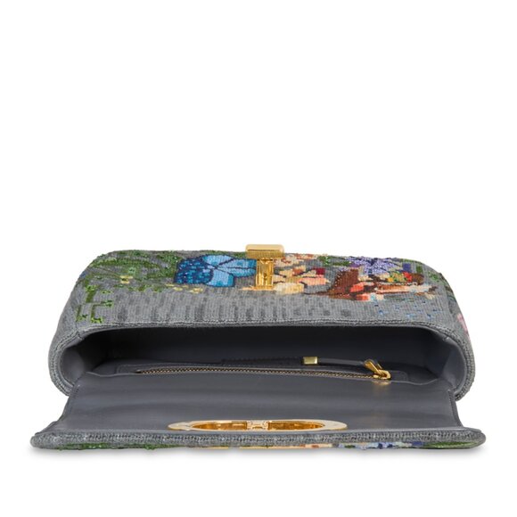 Christian Dior Chain Caro Shoulder Bag cotton Gray Gold - Picture 5 of 7